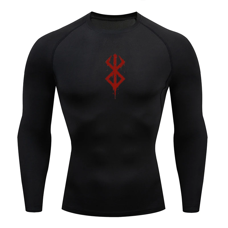 Men Running T-shirt Compression Long Sleeves Sport Tees Top Gym Fitness Sweatshirt Men Jogging Tracksuit Athletic Shirt Clothing image 6