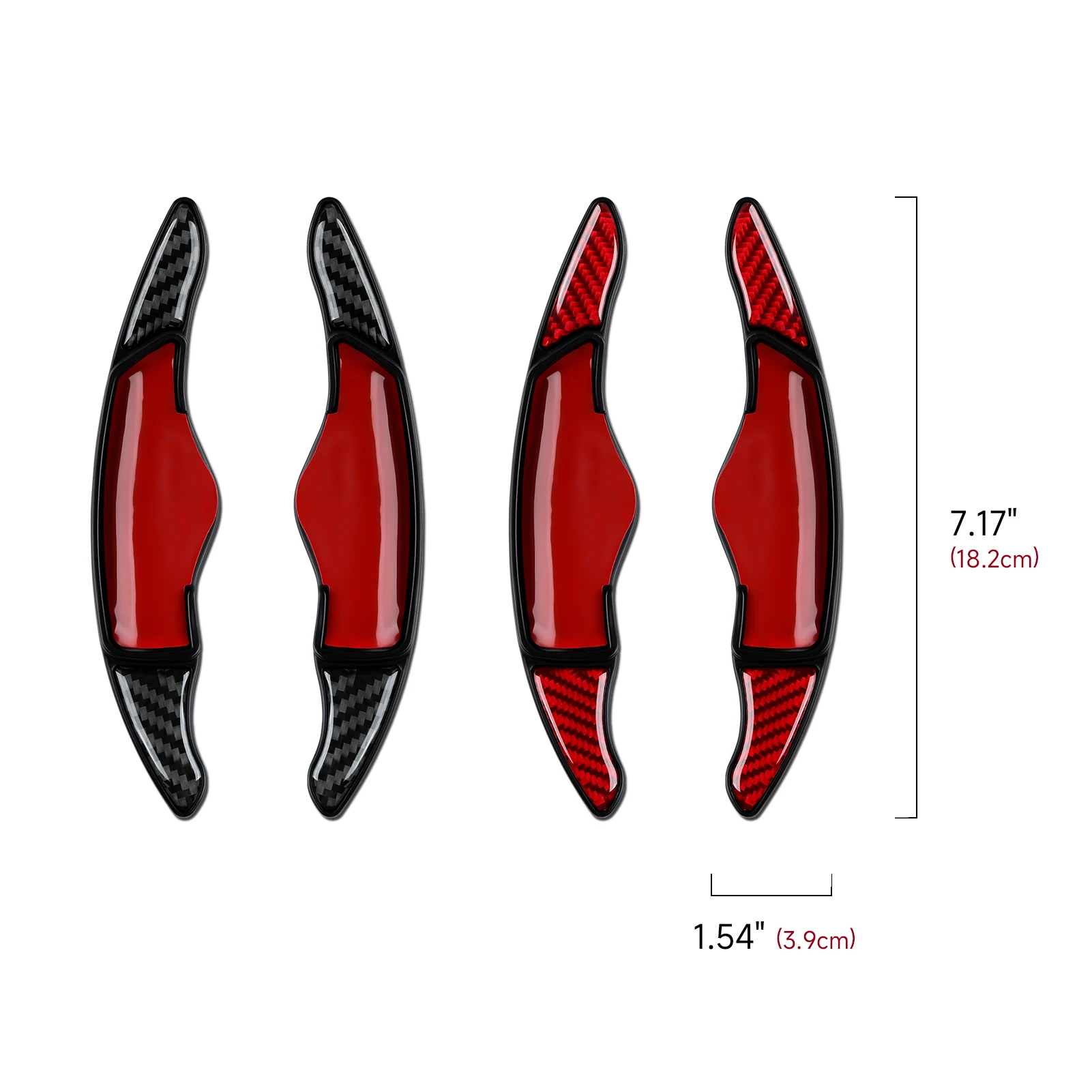 Car Steering Wheel Paddle Shift. Carbon Fiber Sticker For Hyundai Avante Elantra i30 Palisade Santa Cruz Sonata Staria Tucson.