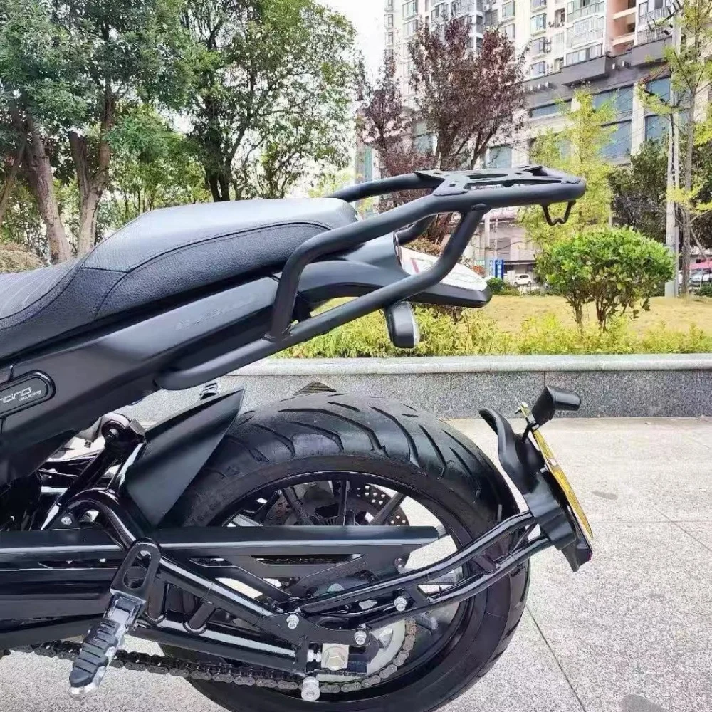 Per Benelli Leoncino 500: Accessori Moto - Portapacchi Posteriore, Maniglione e Staffa di Supporto