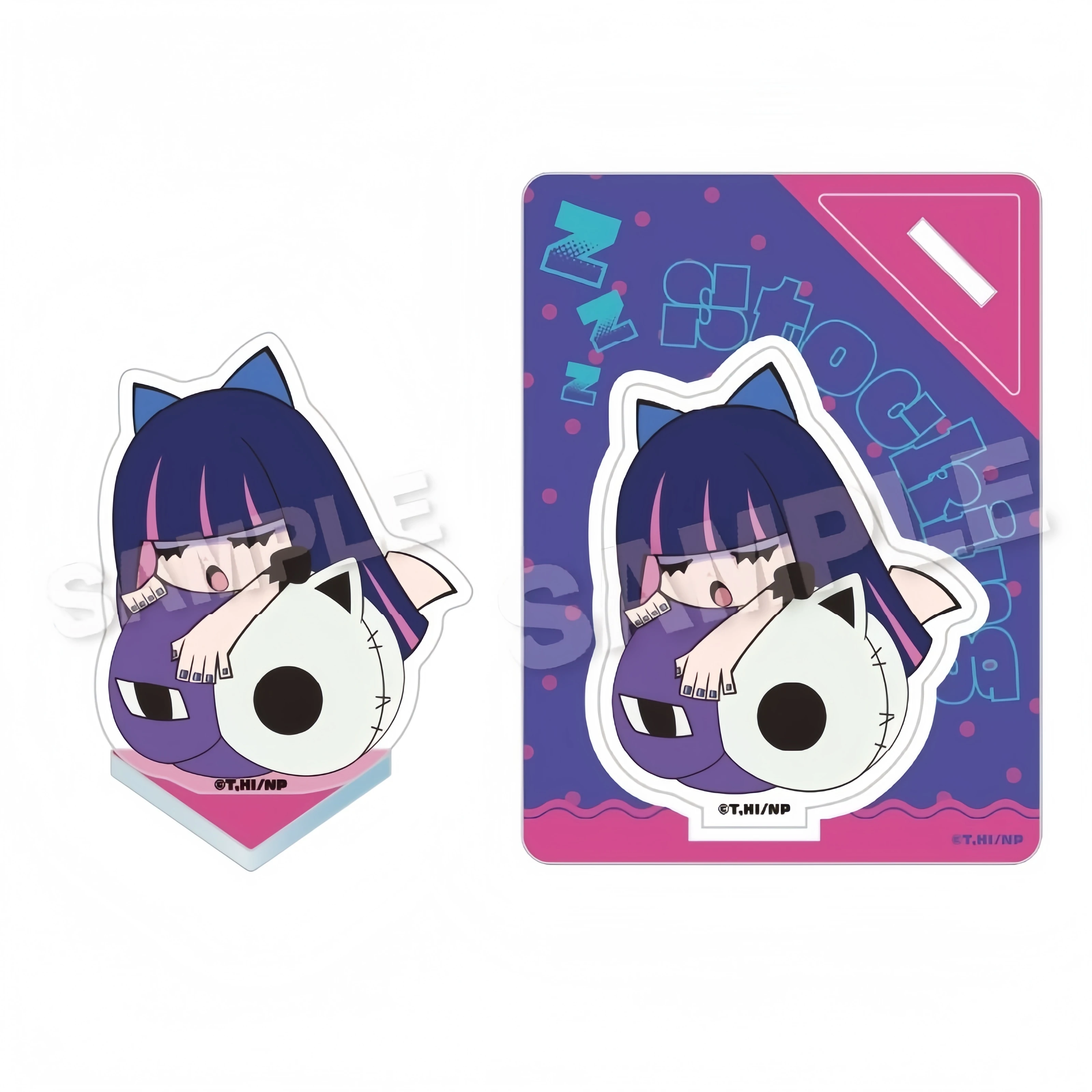 FACTORY STORE Panty & Stocking with Garterbelt Acrylic Stand 10cm Acrylic Figure Stand Model  character merchandise Keychains