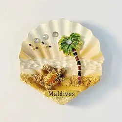 Maldives Tourism Commemorative Creative Coconut Tree Shell Turtle Decoration Refrigerator Sticker Magnetic Sticker Collection Gi