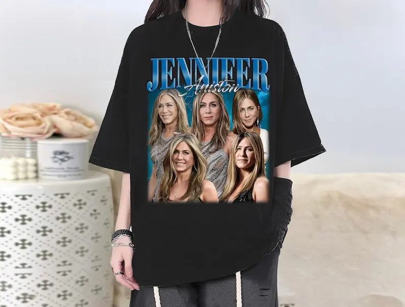 Camiseta de actriz Jennifer Aniston, camisa, camisetas Jennifer Aniston, Jennifer Aniston unisex, camiseta vintage, camiseta retro