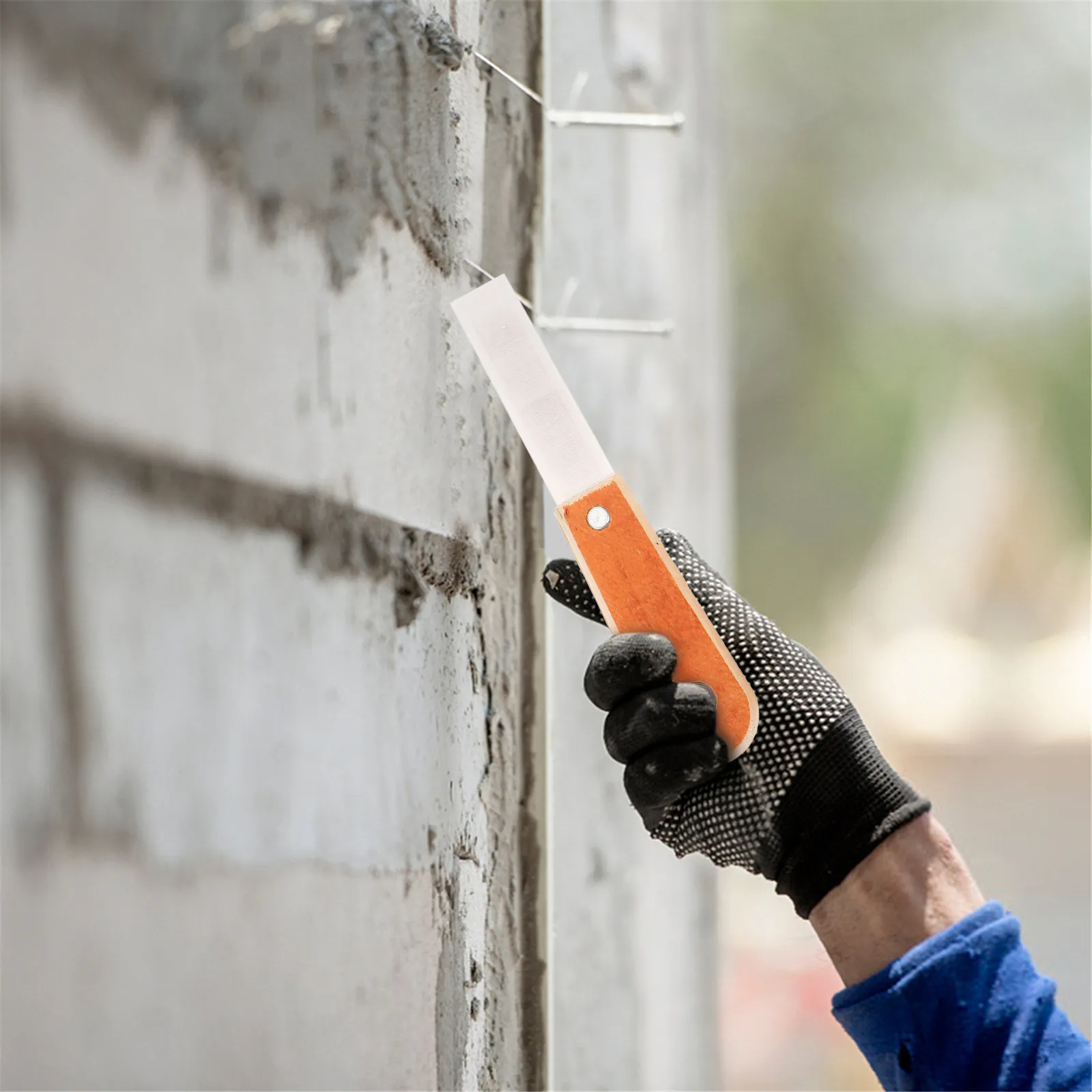 

Набор из 10 штук: серые ножи из углеродистой стали с деревянными ручками для домашнего декора, шпатели для шпатлевки, полированные скребки, инструменты для отделки гипсокартона