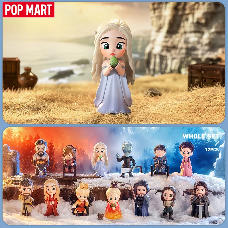 POP MART Game of Thrones Series Blind Box Toys Kawaii Anime Action Figure Caixa Caja Surprise Mystery Box Dolls Girls Gift