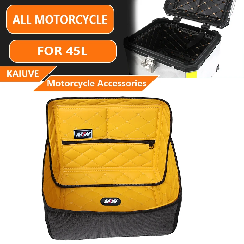 45L Universal Motorcycle Tail Top Box Cover Pad Luggage Case Storage Toolbox Inside Liner Inner Lining Cushion PU Leather