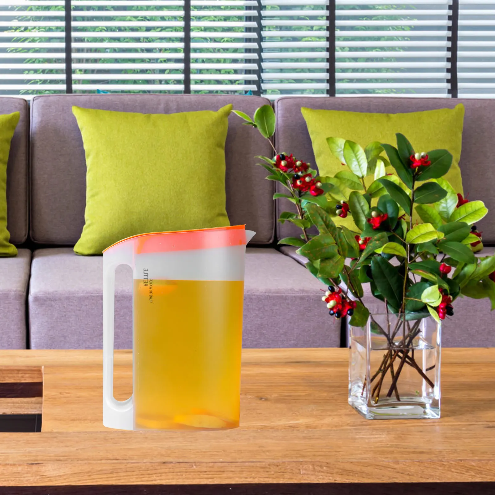 

Plastic Water Pitcher Household Kettle Elegant Long-Lasting Use for Water Tea Beverages Transparent Large Capacity