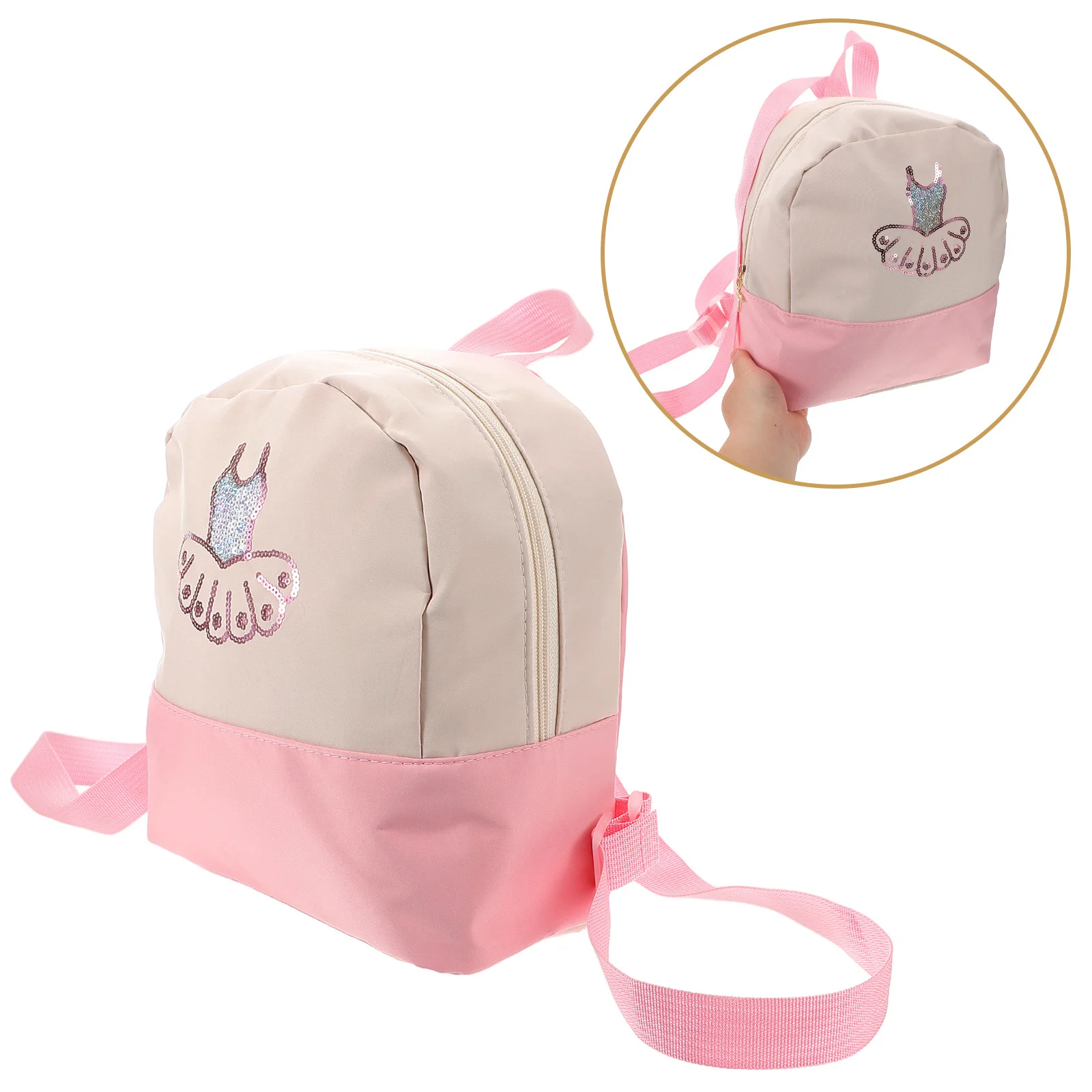 حقيبة ظهر للرقص بتصميم باليه لطيف وأشرطة قابلة للتعديل وحقيبة تخزين واسعة لمسابقات فصول الرقص