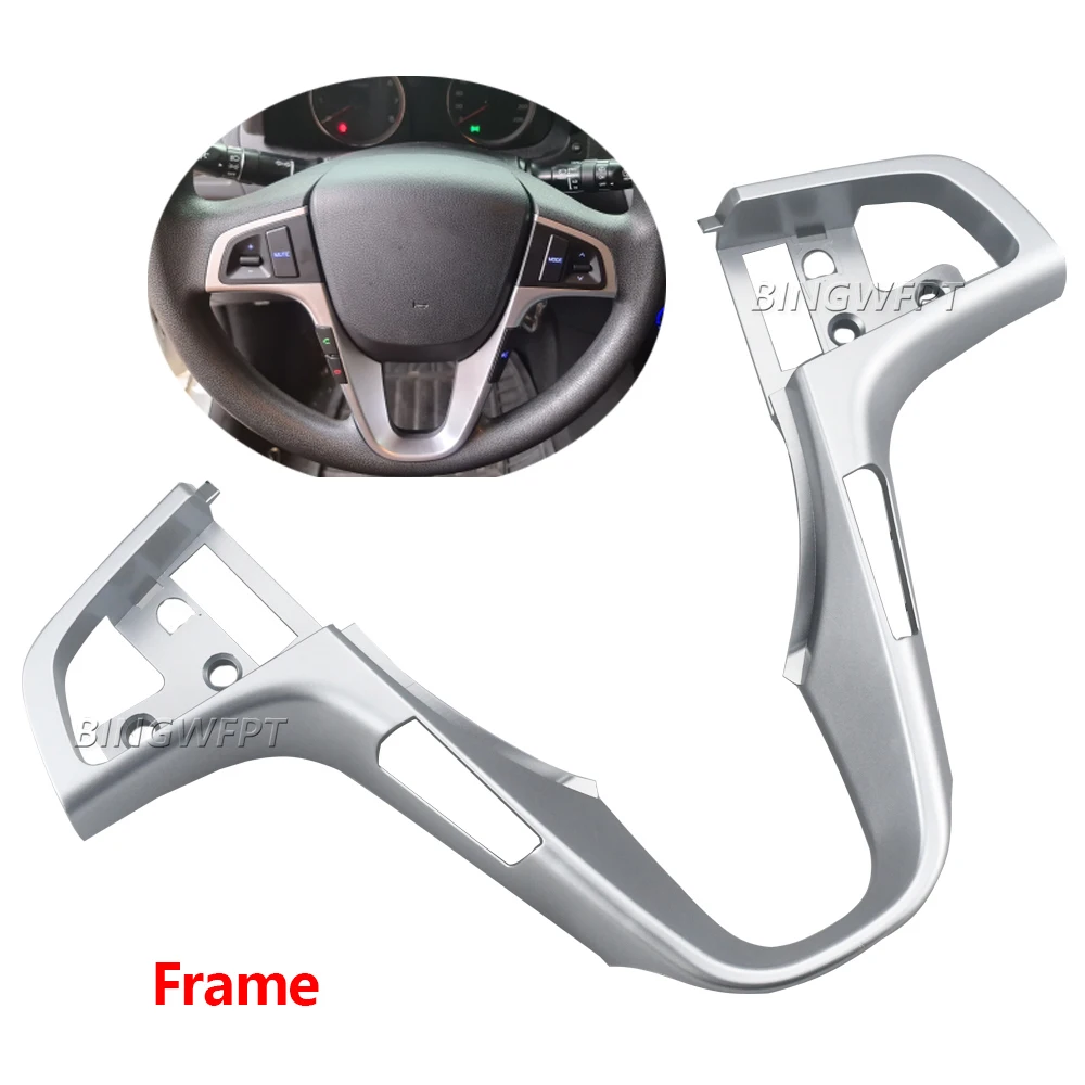 Steering Wheel Switch Panel For Hyundai VERNA SOLARIS 2010-2015 Audio Volume Music Control Bluetooth Buttons Frame