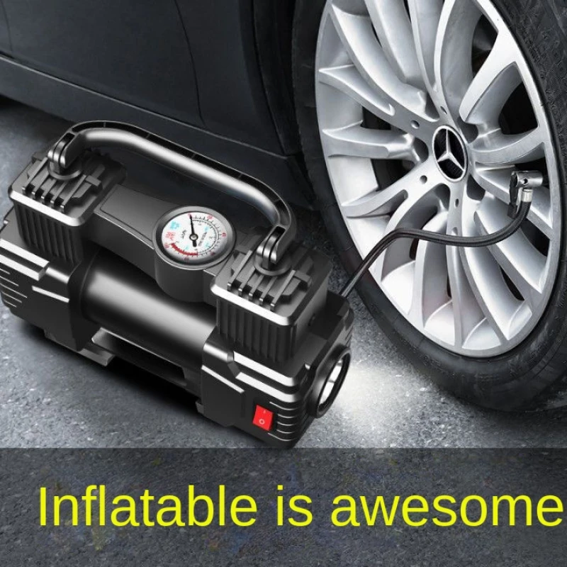 

Vehicle-mounted Air Pump Double-cylinder High-power Portable Air Pump Is Suitable for Car Multi-function Air Pump