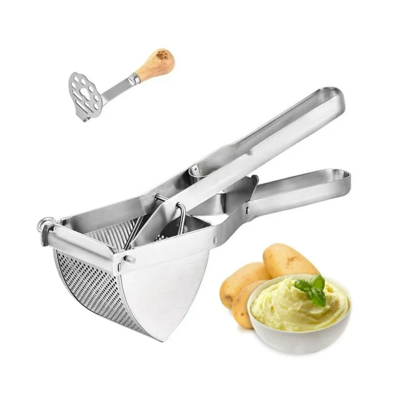 

Картофелемялка из нержавеющей стали, кухонная пресс-машина для приготовления пушистого картофельного пюре, пресс для пюре, для детского питания и многого другого