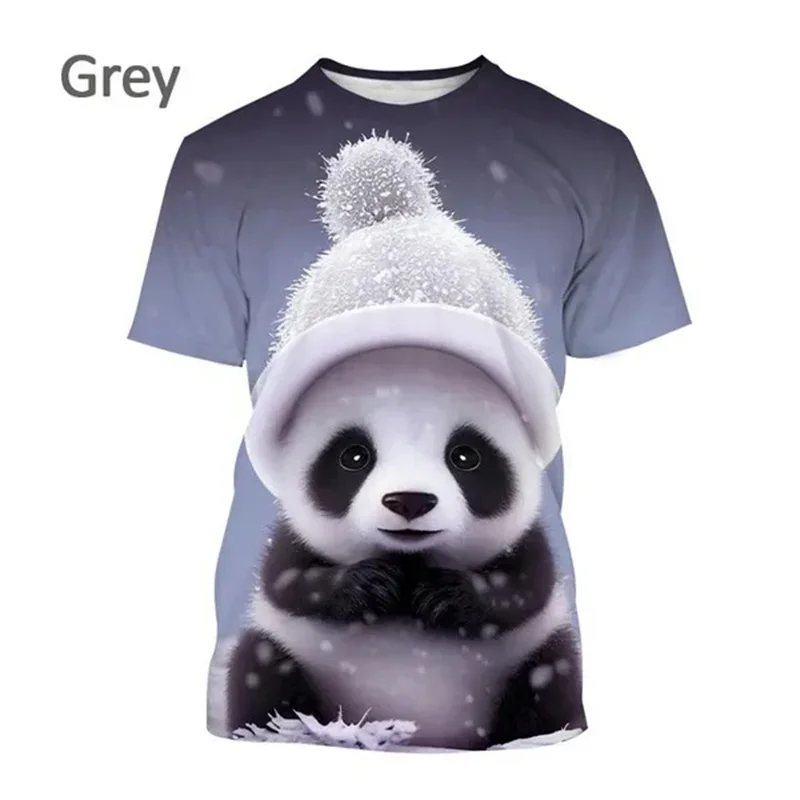 Cute Panda Graphic Kids T Shirts Men 3D Printed Tee Shirt Casual y2k Tops Kawaii Womens Clothing Harajuku Fashion O Neck T-shirt