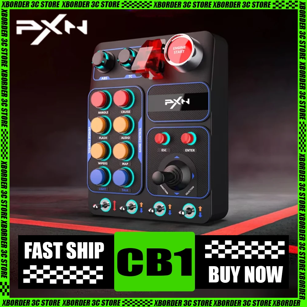 

Pxn Cb1 Racing Simulator Central Control Box Multifunctional Key Rgb Control Box For Euro Truck Simulator Racing Gamer Accessory