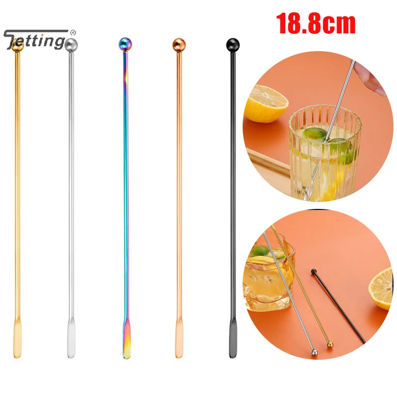 Stainless Steel Coffee Stir Stick Juice Rio Cocktail Drink Stirring Mixer Sticks Wedding Party Bar Muddler Champagne Stirrer