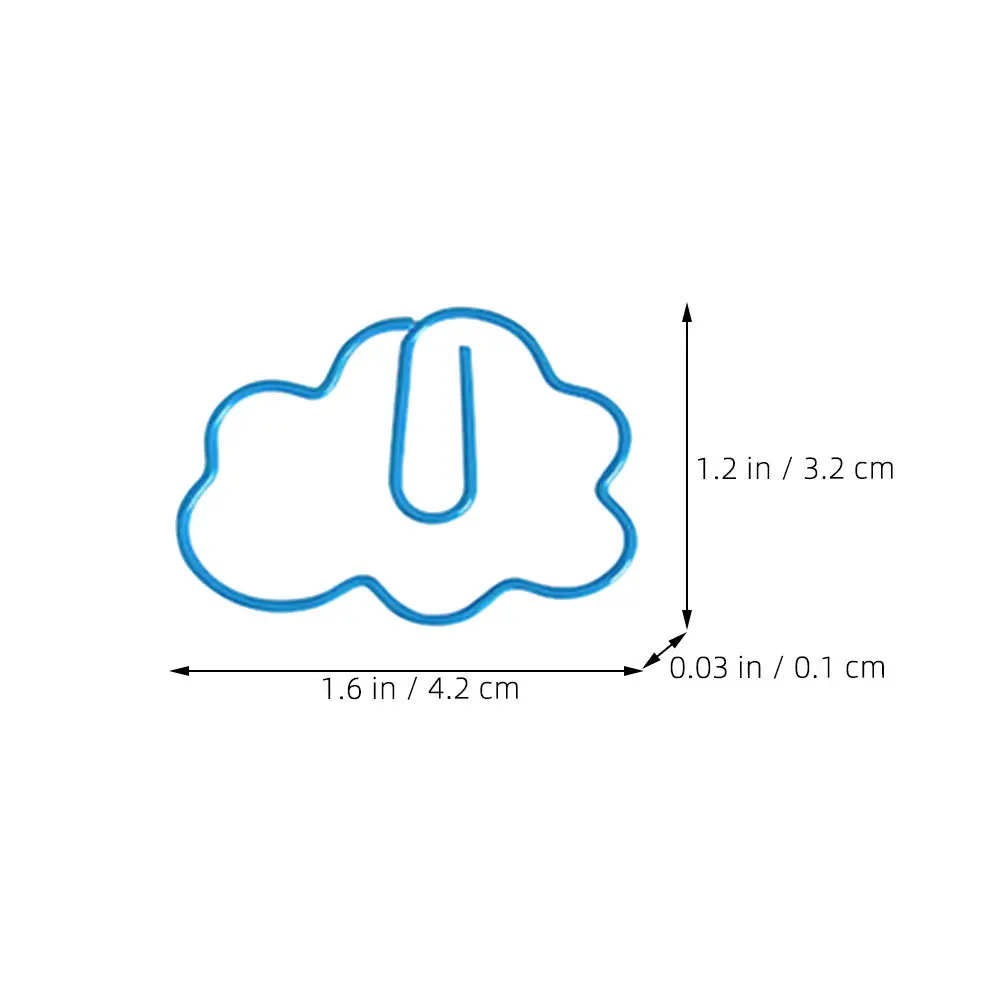 20Pcs Small Cloud Paper Clips Adorable Metal Bookmark Clips for Books Scrapbooks Envelopes Creative Office School Organization