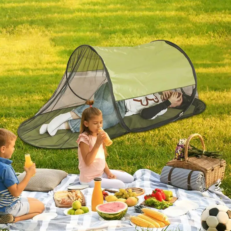 1 Person Pop Up Tent Foldable Screen Room Single Person Boat-Shaped Screen Houses Portable Screen Shelter For Bedding Camping