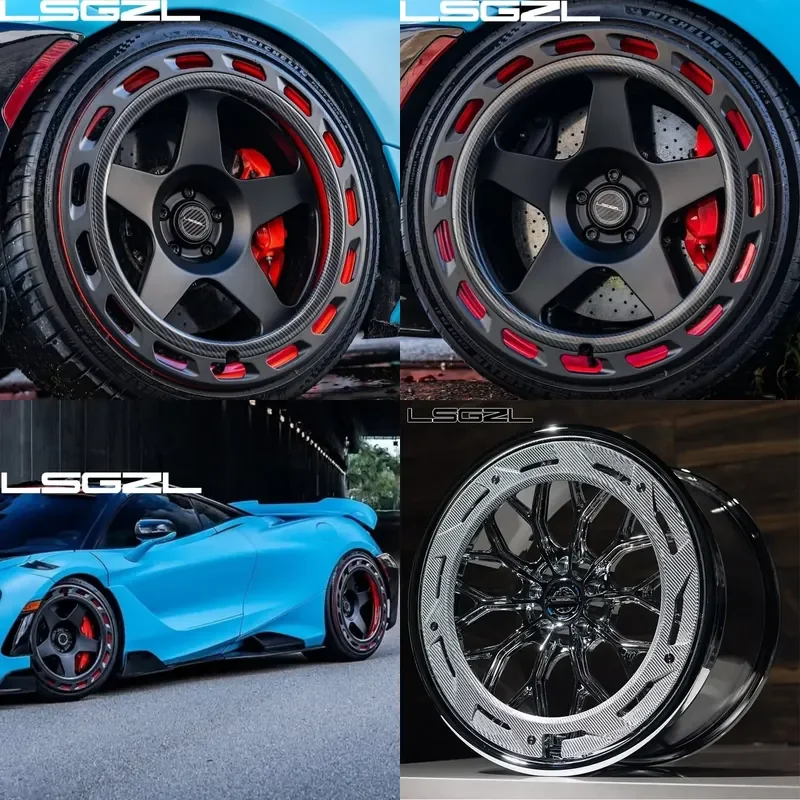 i LSGZL Custom Forged Carbon Fiber Wheel Rim 5x114.3 5x120 5x130 5x127 15 17 18 20 21 22 24 26 Inch for C8 C6