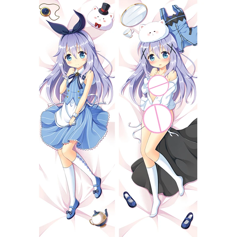 Dakimakura Anime Kafū Chino 2 Side Printed Hugging Body Pillowcase Cushion Bedding Decor Pillow Cover 2024