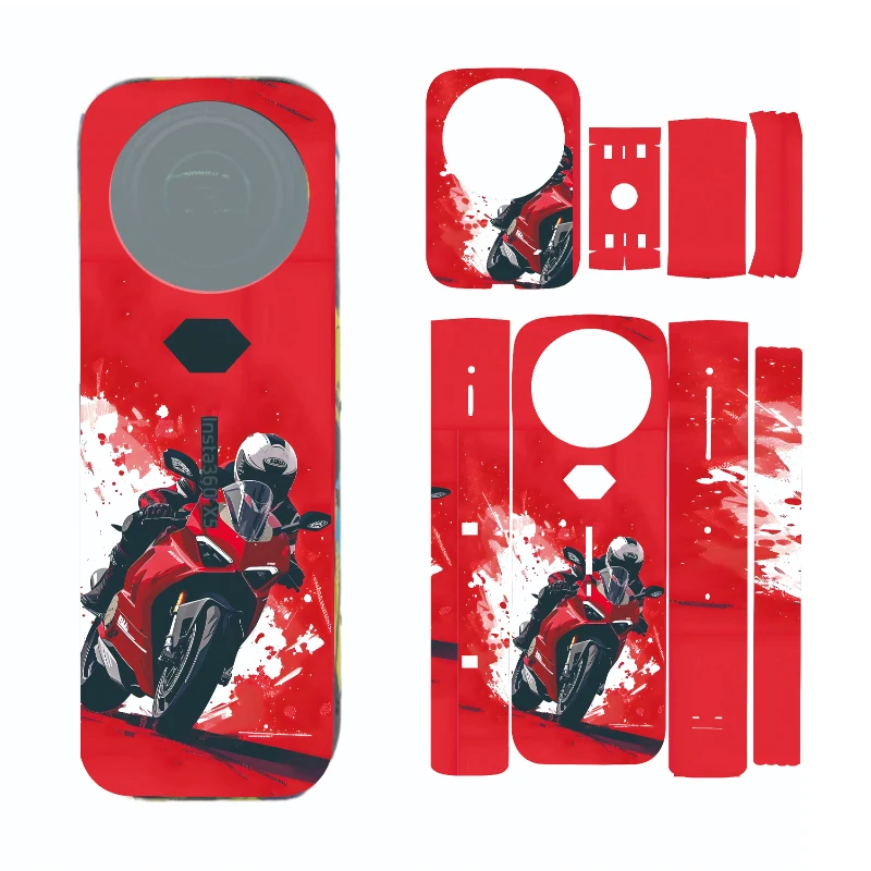 ملصقات زخرفية للكاميرا تغطية كاملة فيلم PVC مقاوم للماء مضاد للخدش غطاء ناعم لـ Insta360 X5