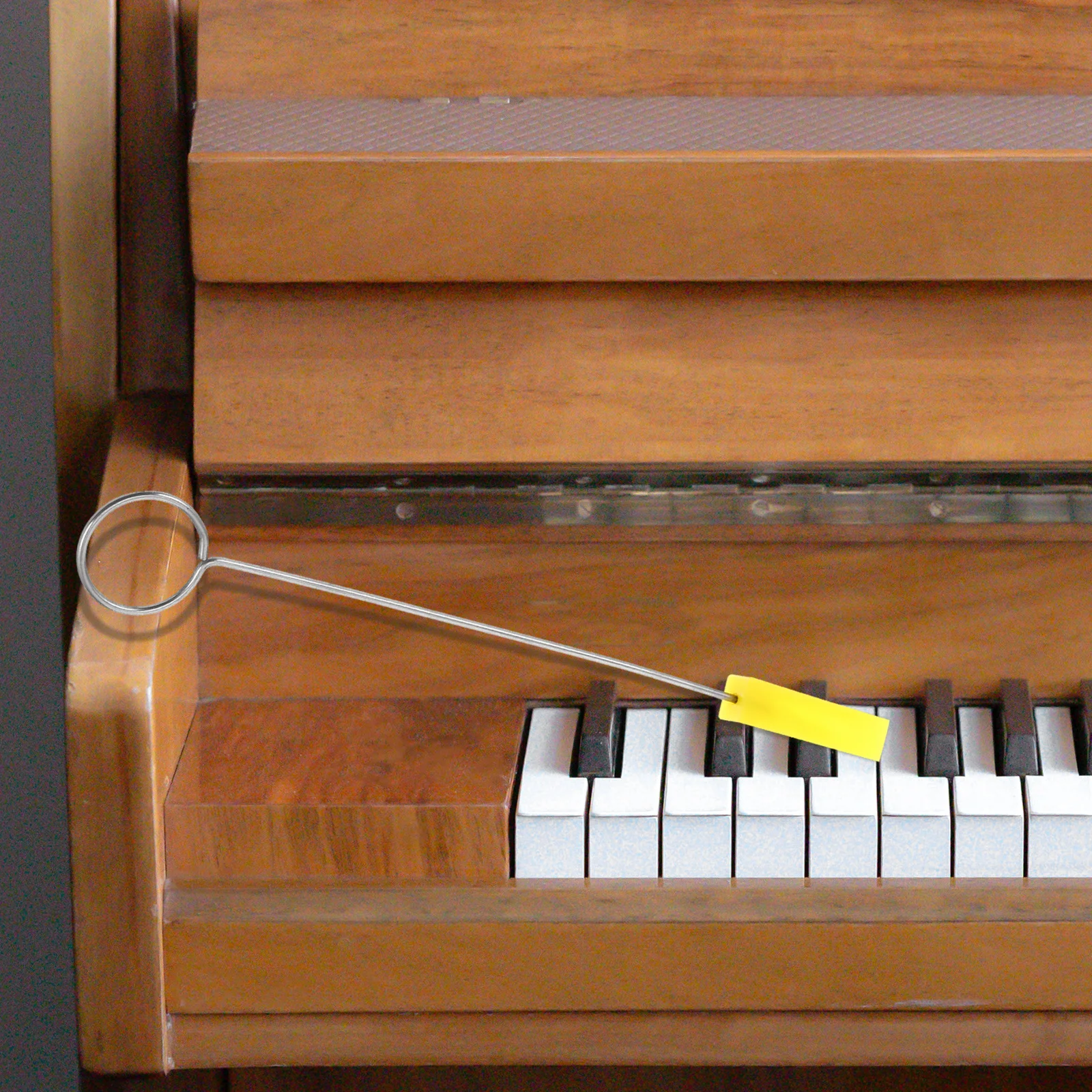 

1pcs Piano Mute Tool Rubber Stainless Steel For Precision Tuning Durable Piano Tuning Kit Metal Handle Triangular Rubber Fixing