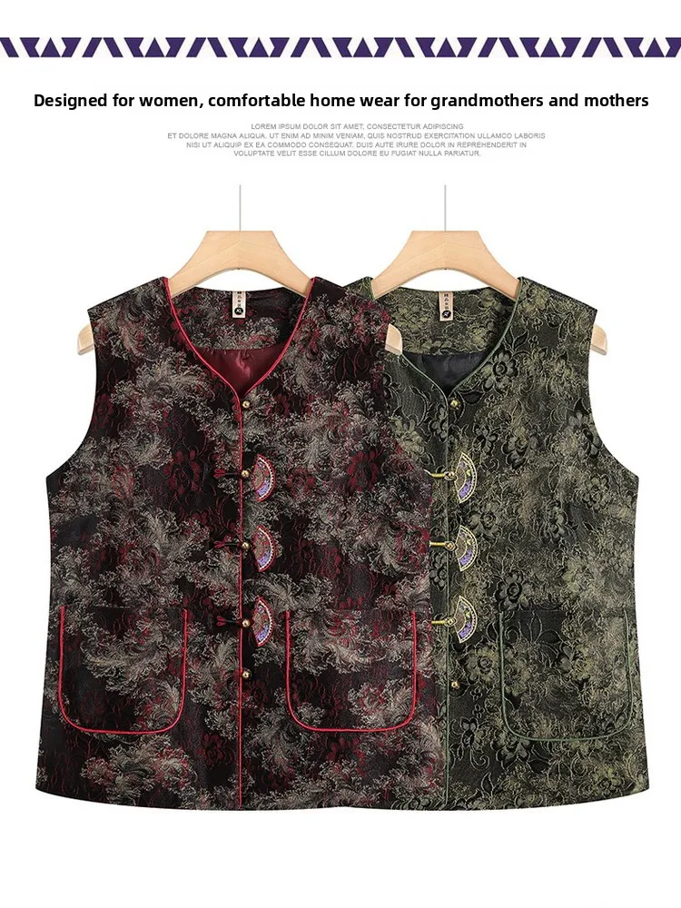 Thiened Fce ベスト 中年女性用 春秋アウター 冬 暖かい ふわふわ Jaet andmother Sle