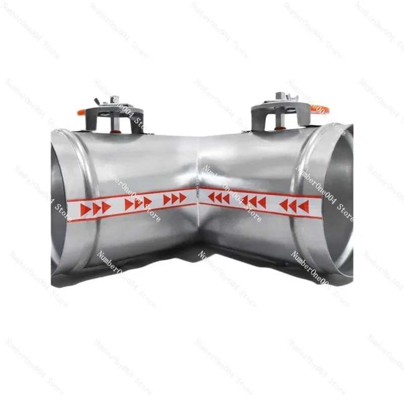 Galvanized Y-type manual three-way valve, silicone seal valve, fresh air system ventilation valve, air volume control valve