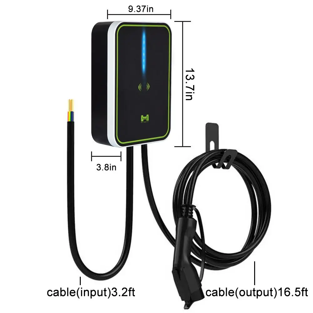 11KW 3P Type2 Portable EV Charger Switchable 16A Electric Vehicle Car Charger TYPE2 EVSE IEC 62196 Tesla Mode 3 Car