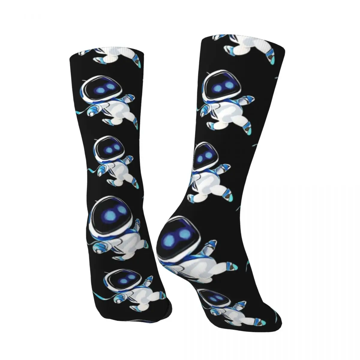 Hip Hop Vintage Astrobot Crazy Men's compression Socks Unisex Astro's Playroom Harajuku Seamless Printed Novelty Happy Crew Sock