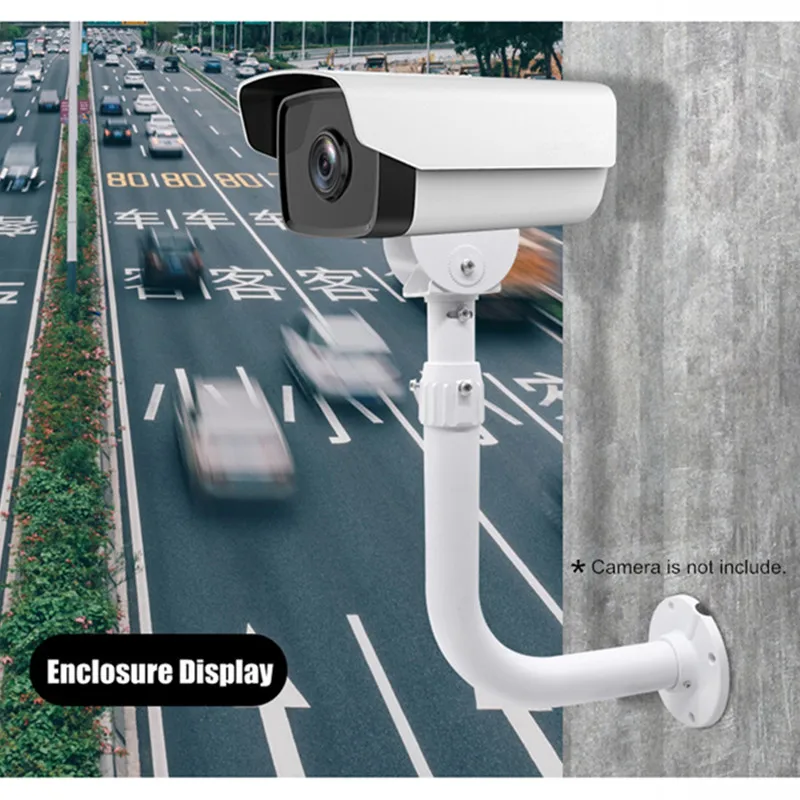 Universal Security CCTV Bullet Camera Bracket Thickened Telescopic Rod Wall Mount Camera Support L-Shaped Enclosing Wall Bracket