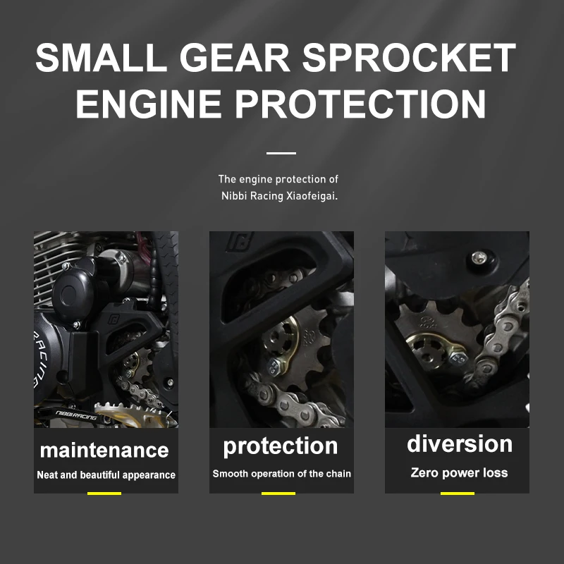 NIBBI Motorcycle ZONGSHEN CB300 NB300 Engine Small Gear Sprocke Protection Cover Motocross Racing ABS Plastic Impact Resistance - Image 3