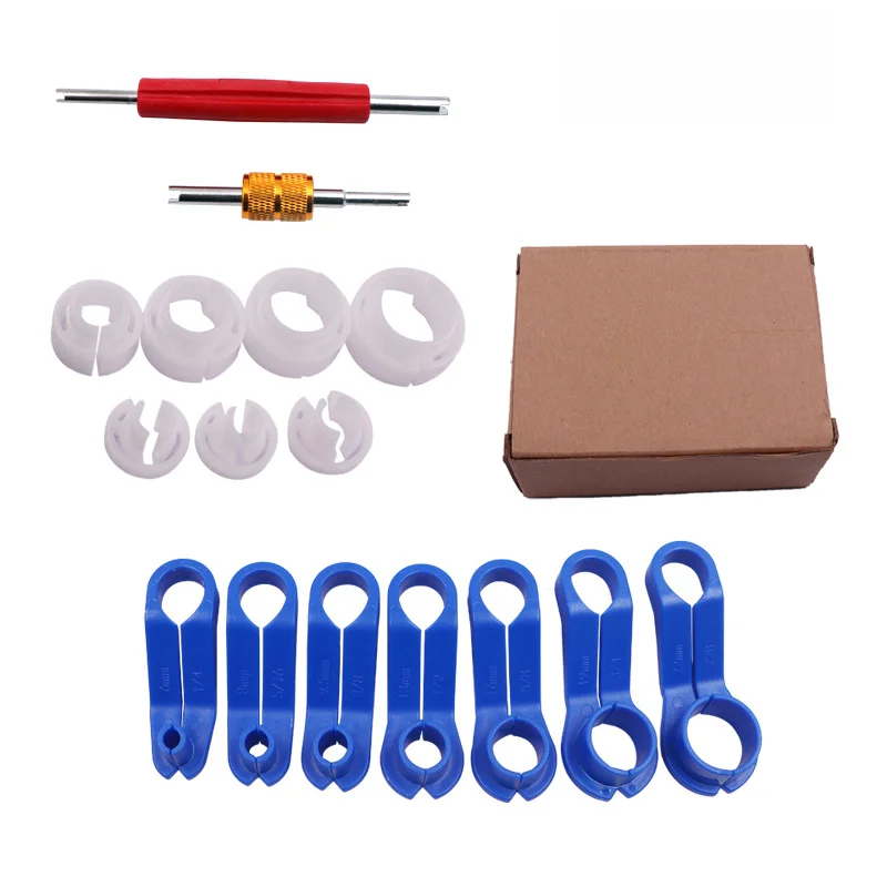 

Набор из 16 инструментов для быстрого разъединения и снятия соединений для трубок системы кондиционирования автомобиля и топливных магистралей при обслуживании автомобилей