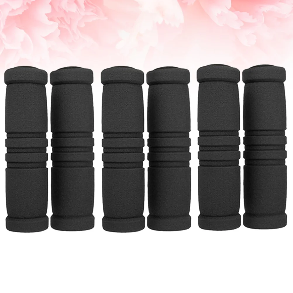 

3 Pairs Mountain Bike Handlebar Grips Cover Anti-slip Handlebar Cover Hand Grips Cover with Plug (Black)