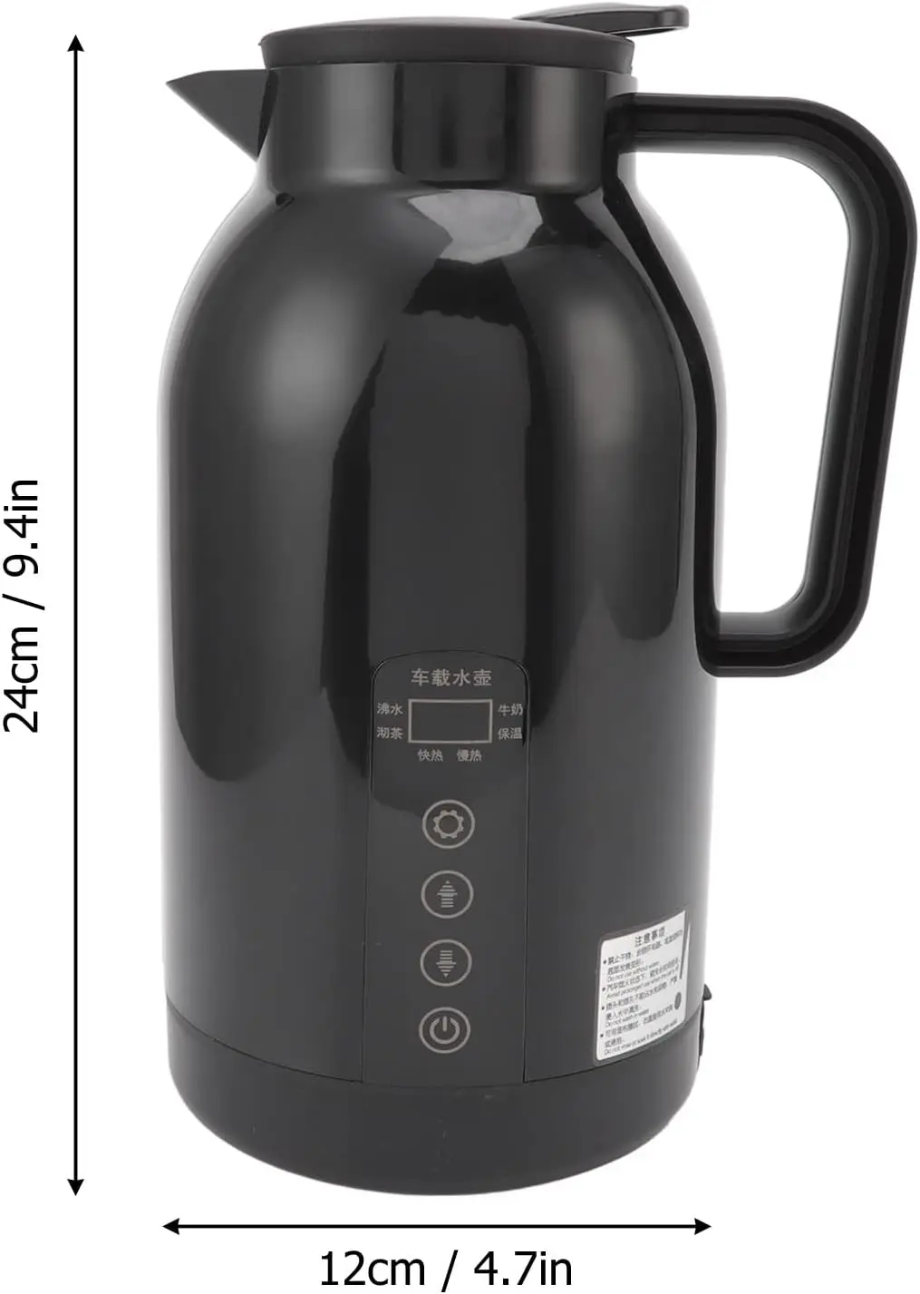12-24V 1300ML Car Electric Kettle, Portable Hot Water Bottle Stainless Steel Cigarette Lighter For Travel For Coffee Tea