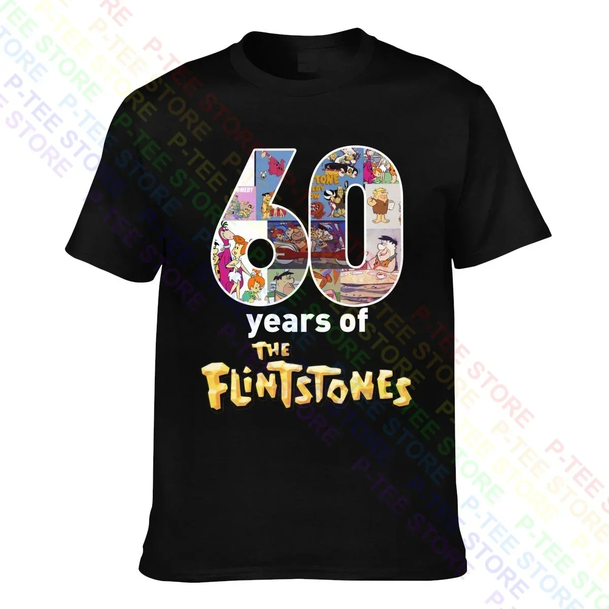 60 Years Of The Flintstone Thank You For The Memories T-shirt Tee Shirt Funny Splicing