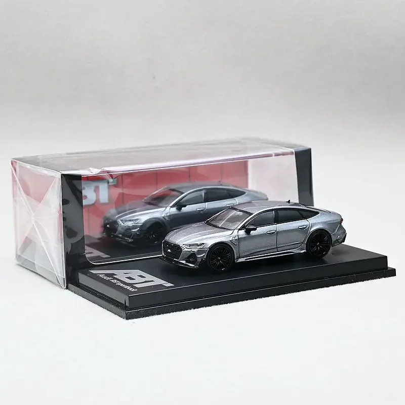 Premium scale model 1:64 Audi RS7 ABT modified die-cast alloy model collection pieces, Children\'s Day gift toys for boys.