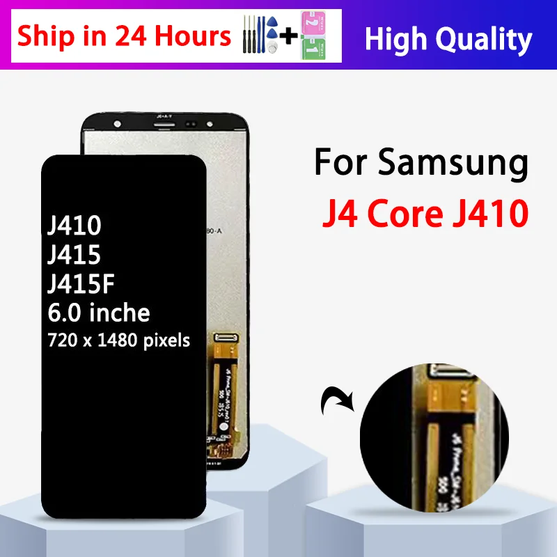 Alta calidad para Samsung J4 Core J410 Lcd SM-J410D SM-J410F SM-J410G SM-J410F/DS pantalla táctil digitalizador montaje