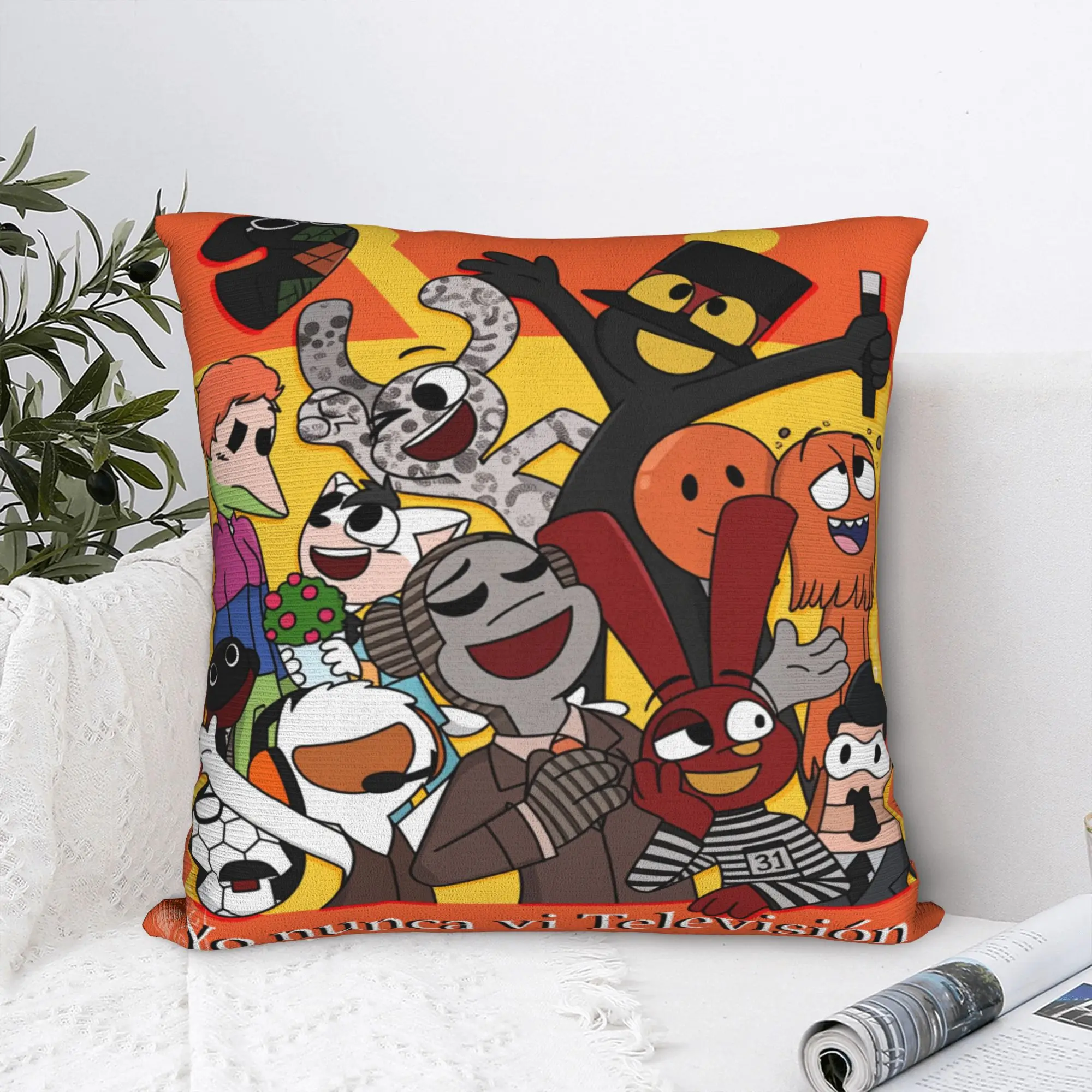 

31 Minutos Characters Gathering Pillowcases Cute Funny Pillow Case For Sofa Bedroom Home Decor Design Pillow Cover