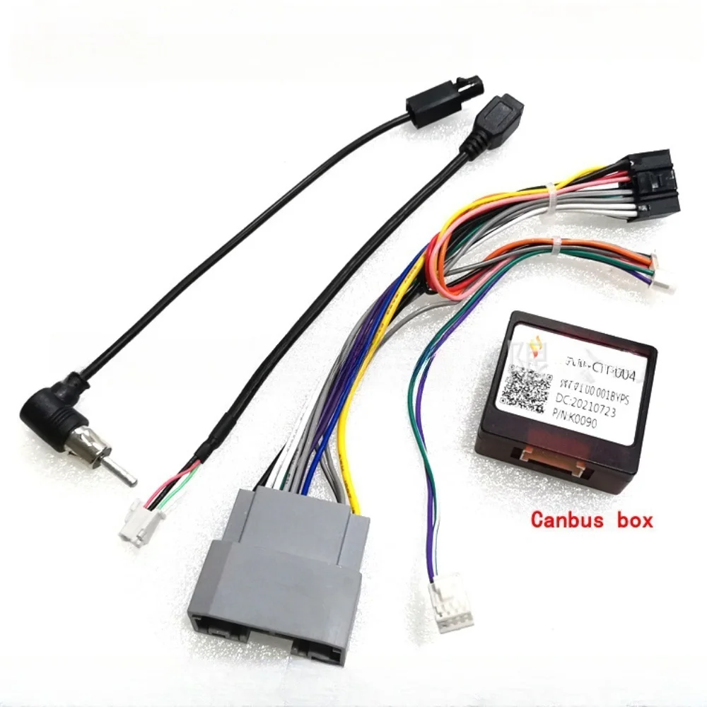For JEEP Compass/Wrangler 2011-2017/Grand Cherokee 2011-2013/Grand Voager Android Radio 16Pin Wiring Harness Adapter Canbus  Box
