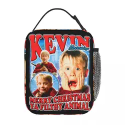 Home Alone Movie Kevin Macaulay Insulated Lunch Bag Portable Lunch Container Thermal Bag Tote Lunch Box Travel Bento Pouch