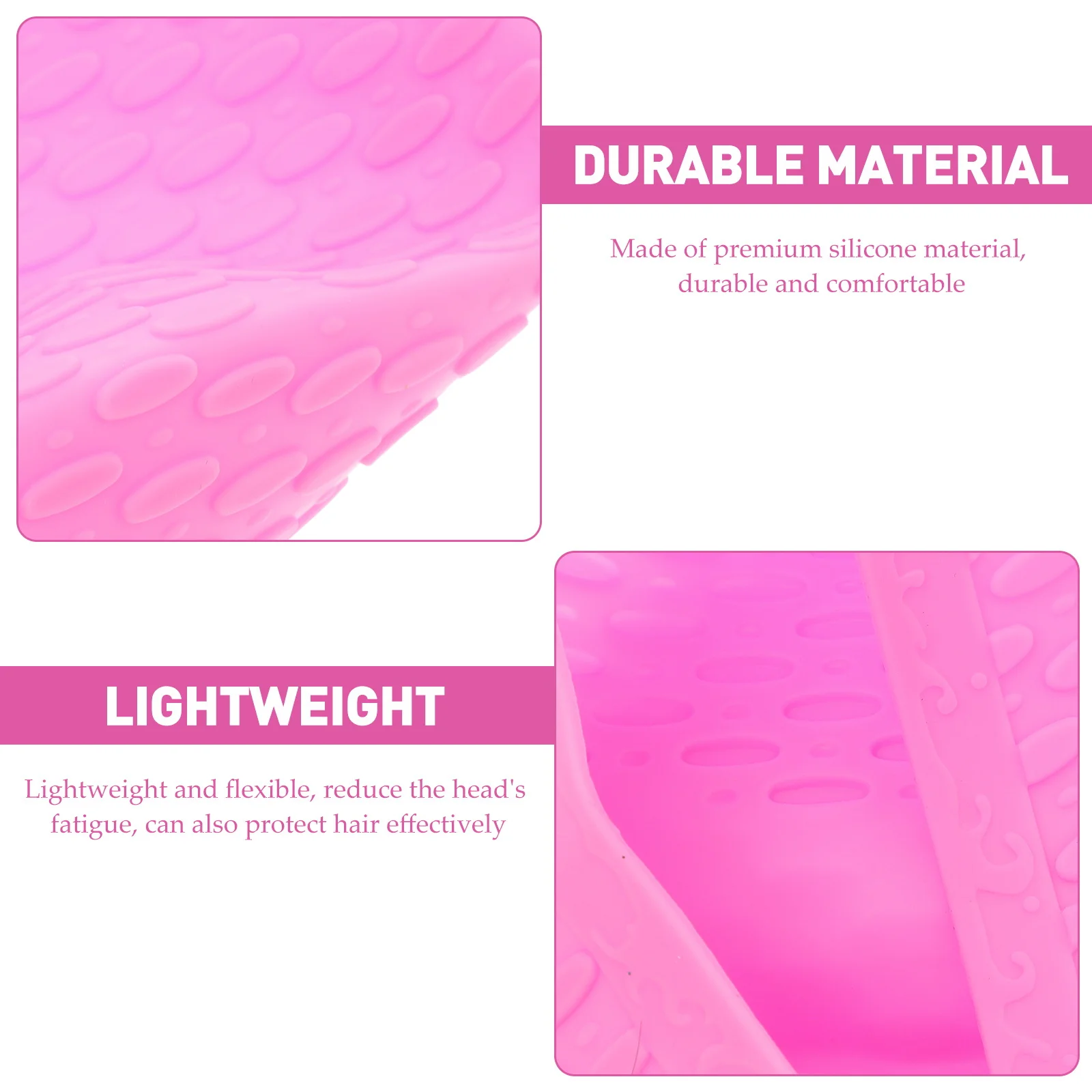 

Waterproof Silicone Swimming Cap Pink Lightweight Flexible Swim Hat Long Hair Protection Ear Cover Swim Caps Women