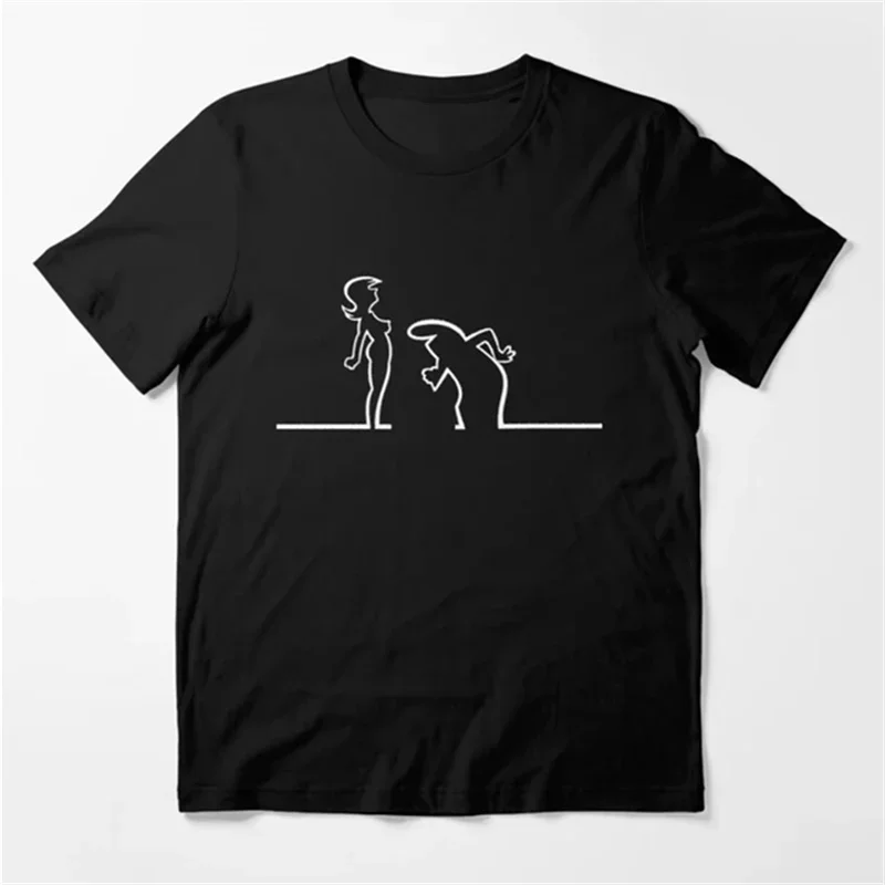 La Linea The Line Osvaldo Cavandoli TV T Shirt men Happy Fashion Women\'s tshirts Streetwear Tee Round Neck Casual Tops Camisetas