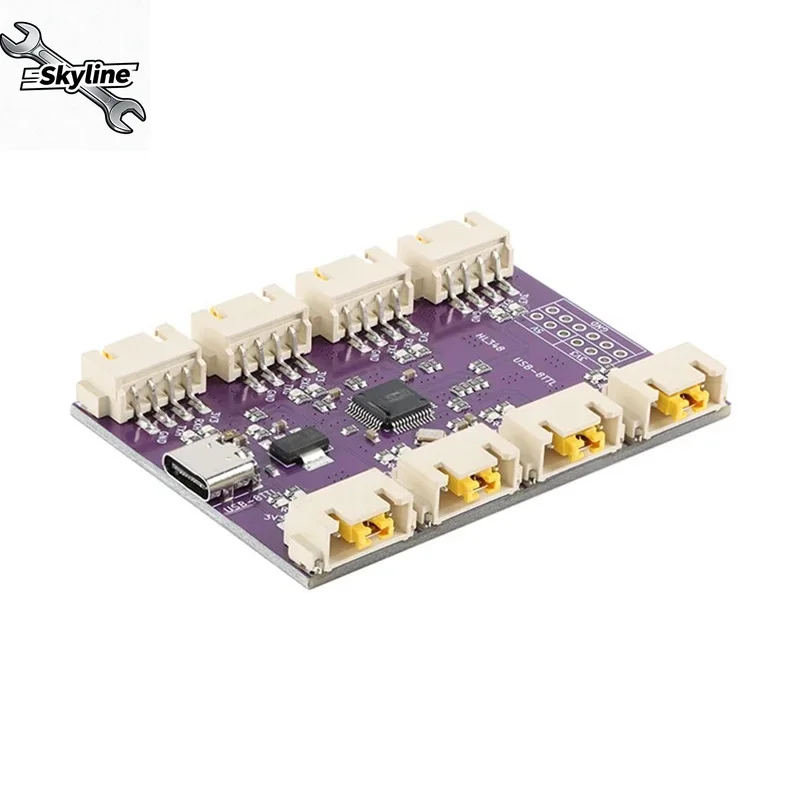 USB to 8-channel TTL serial port USB Type-C interface 6Mbps high-speed CH348 chip communication conversion module
