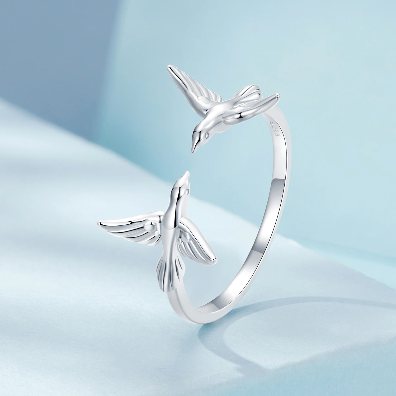 

Bird Ring Opening Rings 925 Silver Ring for Couple Cute Lovely Style Birthday Gift 2024