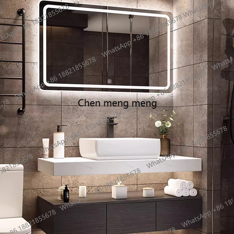Modern Toilet Bathroom Cabinets Washbasin Simple Luxury Light Bathroom Cabinets Vintage Storage Mobiletto Bagno Home Furniture