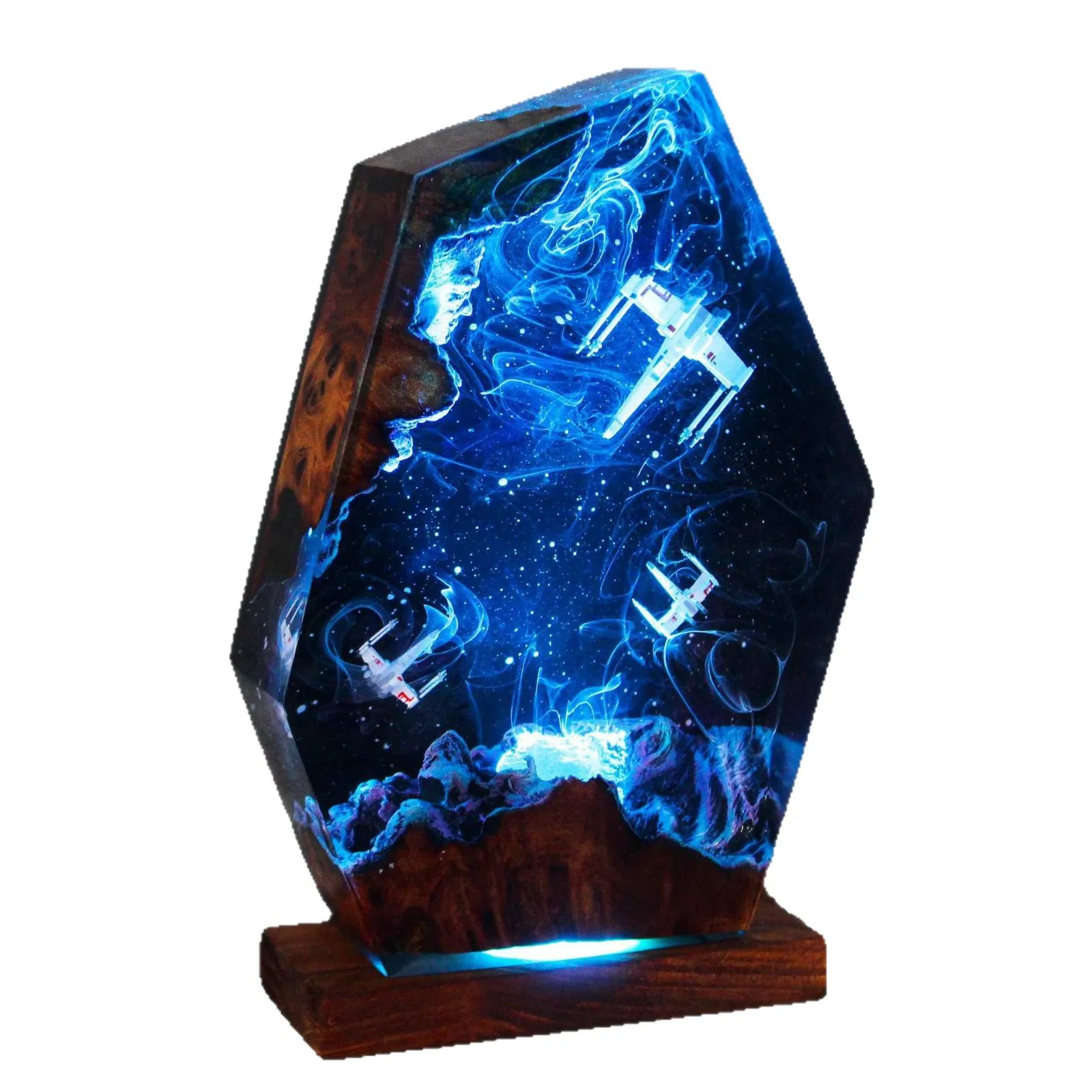 

3D Model Sci Fi Space War Resin Lamp Unique Boys Bedroom Decor Holiday Creative Gift for Friends Ornament