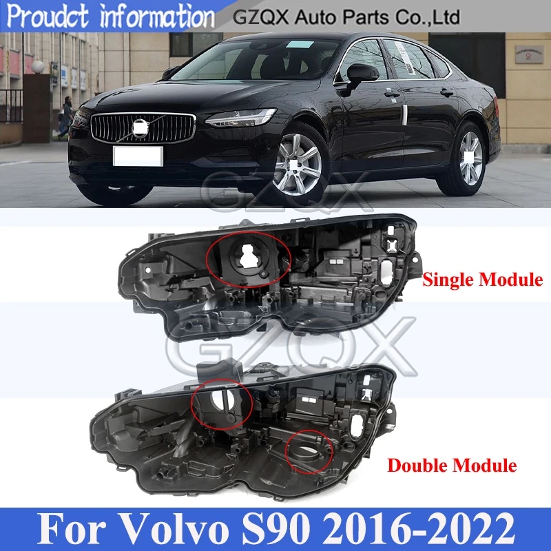 

CAPQX Базовая крышка передней фары для Volvo S90 2016-2022, задняя крышка головного света, задняя крышка фары, задний корпус фары