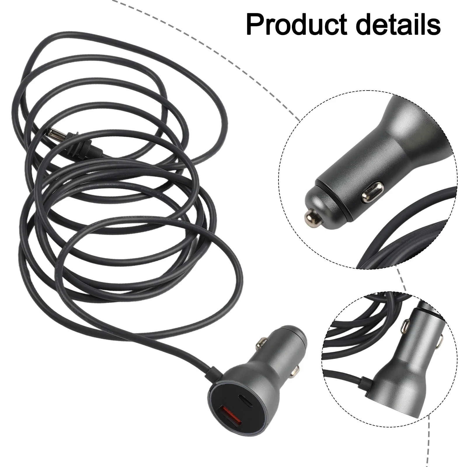 18AWG Power Cable DC Power Cable Exceptional Durability Reliable Connectivity Seamless Compatibility Vehicle Power Supply