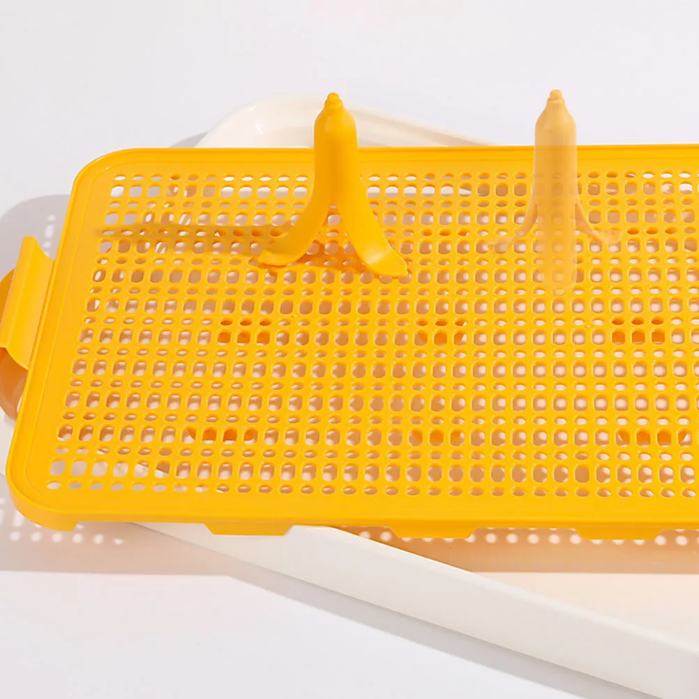 

Potty Dog Toilet Pad Holder Puppy Pee Tray Training Pet Supply Yellow Indoor Household Plastic Urine