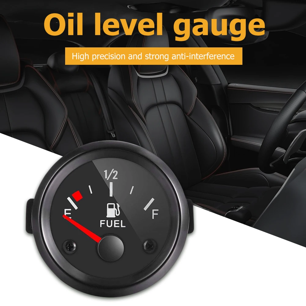 Universal Car Fuel Level Gauge 12/24V Pointer Oil Tank Meter IP67 Waterproof Oil Tank Meter Indicator for RV Boat Truck Yacht
