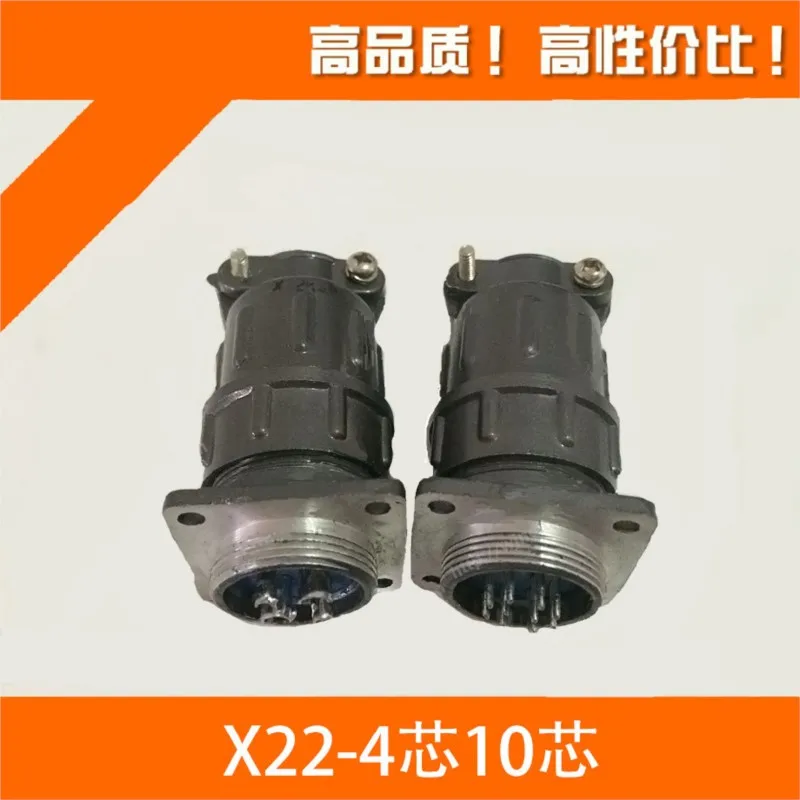 1 conector enchufable de aviación CX22 X22-4 Core 10 Core/X22K4P X22K10P agujero abierto 22MM