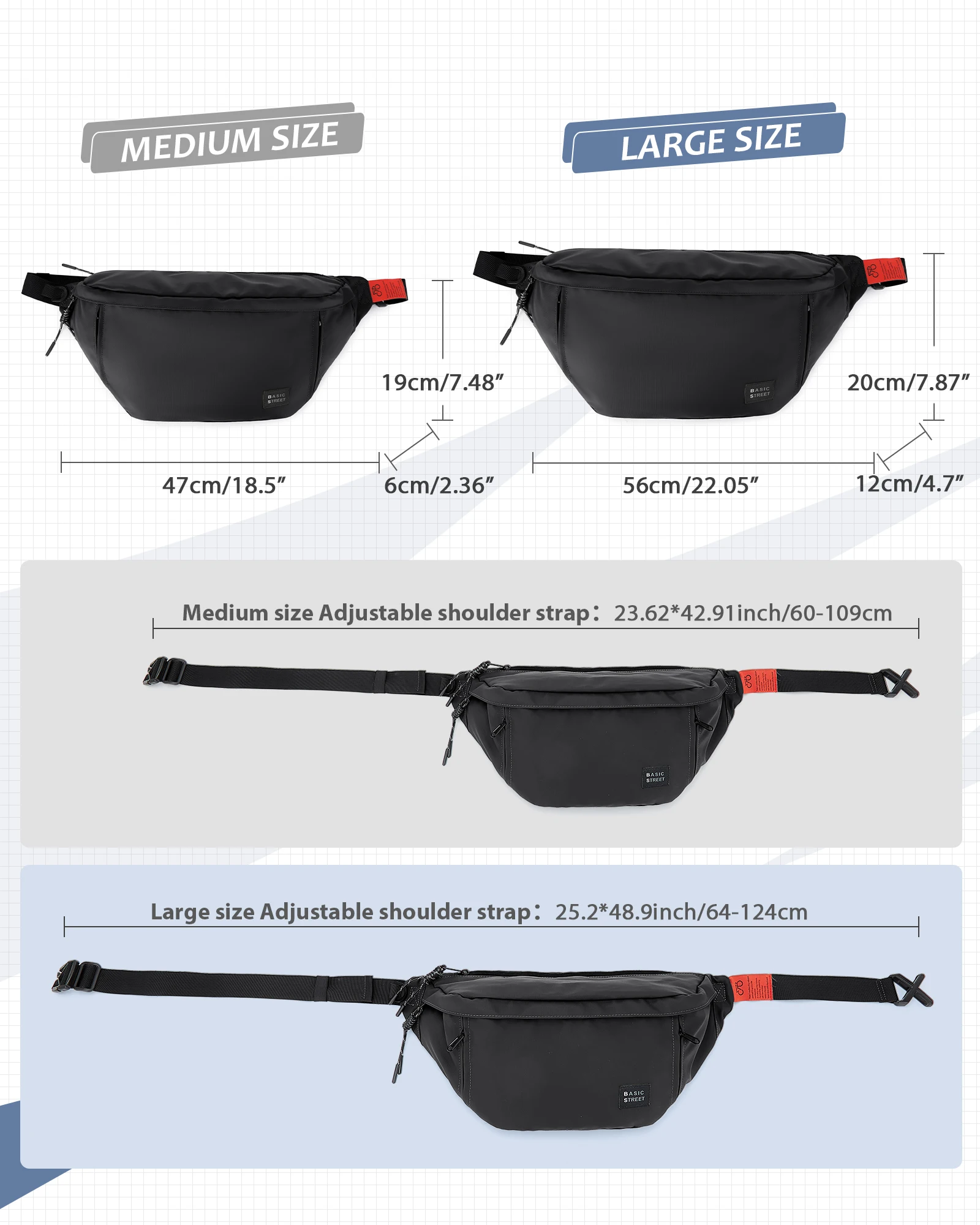 حقائب كروس بودي للرجال ، حقيبة حبال ضد السرقة ، حقيبة كتف بحزام قابل للتعديل ، حقيبة نهارية غير رسمية للجري والرياضة ، المشي لمسافات طويلة ، ركوب الدراجات #2